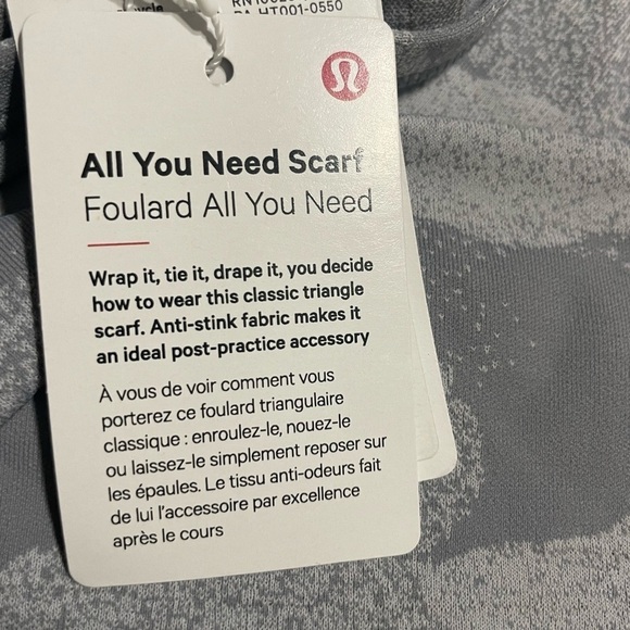 Lululemon All You Need Scarf NWT Grey Camo - Picture 4 of 6